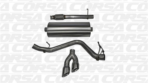 Corsa 14-19 GMC Sierra/Chevy Silv 1500 Reg. Cab/Long Bed 5.3L V8 Polished  Single Side CB Exhaust - 14872