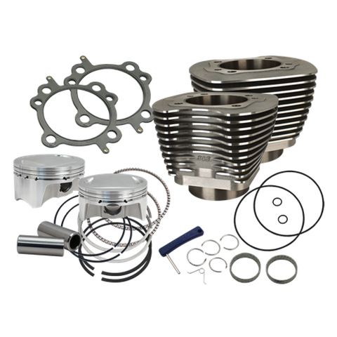 S&S Cycle 07-17 BT 107in Bolt-In Big Bore Kit - Wrinkle Black - 910-0500