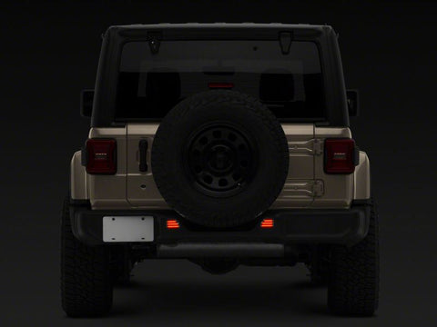 Raxiom 18-23 Jeep Wrangler JL Moab Rubicon Sahara Axial LED Rear Bumper Reflector Lights- Smoked - J134141-JL