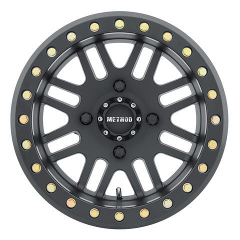 Method MR406 UTV Beadlock 15x10 / 5+5/-2mm Offset / 4x156 / 132mm CB Matte Black Wheel - MR40651046555B