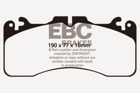 EBC 09+ Lexus LS460 4.6 Sport Redstuff Front Brake Pads - DP31867C