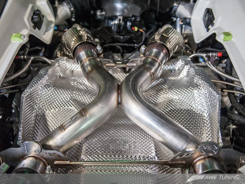 AWE Tuning McLaren 650S Performance Exhaust - Black Tips - 3010-33026