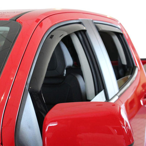 Westin 2015-2018 Chevrolet/GMC Colorado/Canyon Crew Cab In-Channel Wind Deflector 4pc - Smoke - 72-39423