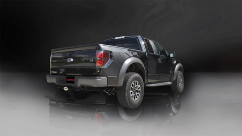 Corsa 2011-2014 Ford F-150 Raptor 6.2L V8 145in Wheelbase Black Xtreme Cat-Back Exhaust - 14760BLK