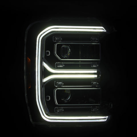 AlphaRex 23-26 Ford F-250 SD LUXX LED Proj Headlights Alpha Blk w/Activ Light/Seq Signal/Switchback - 880908