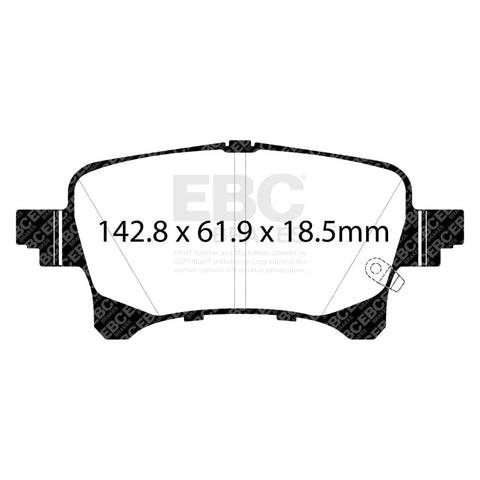EBC 2019+ Jeep Gladiator 3.6L Yellowstuff Rear Brake Pads - DP43093R