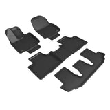 3D MAXpider 20-22 Toyota Highlander Gasoline 2nd Row Bucket Kagu 1st 2nd 3rd Row - Set (Black) - L1TY27801509
