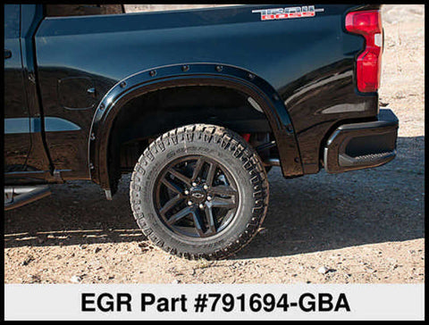 EGR 19-22 Chevrolet Silverado 1500 Traditional Bolt-On Look Fender Flares Black Set Of 4 - 791694-GBA