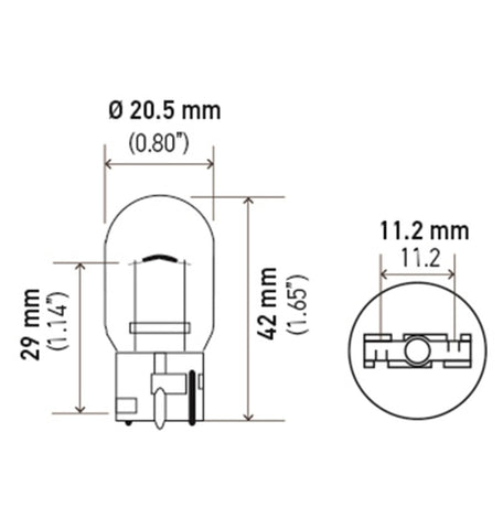 Hella Bulb 7441 12V 27W W3X16d T6.5 - 7441