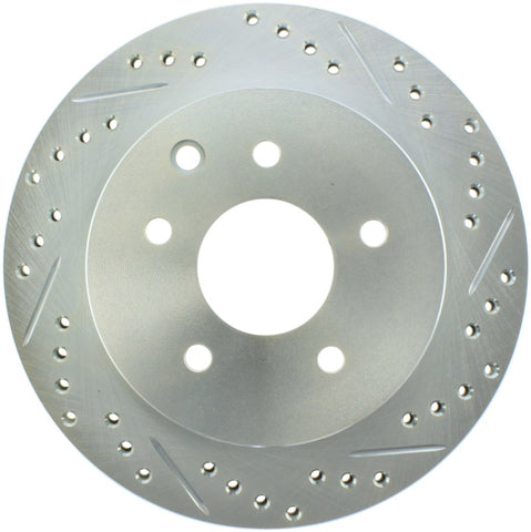 StopTech Select Sport Nissan Slotted and Drilled Left Rear Rotor - 227.42077L