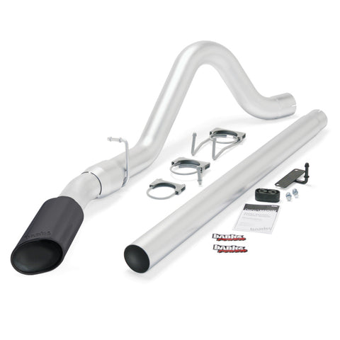Banks Power 08-10 Ford 6.4 ECSB/CCSB (SWB) Monster Exhaust System - SS Single Exhaust w/ Black Tip - 49780-B