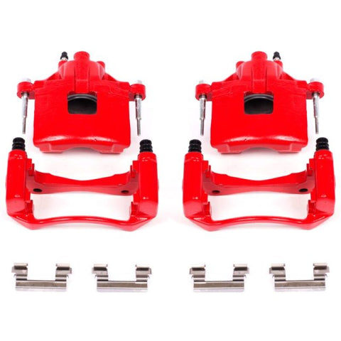 Power Stop 00-05 Buick LeSabre Front Red Calipers w/Brackets - Pair - S4638A