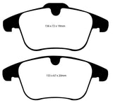 EBC 07-12 Land Rover LR2 3.2 Ultimax2 Front Brake Pads - UD1306