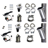 Granatelli 2.5in Aluminized Mild Steel Electronic Dual Exhaust Cutout w/Slip Fit & Band Clamp - 303525D