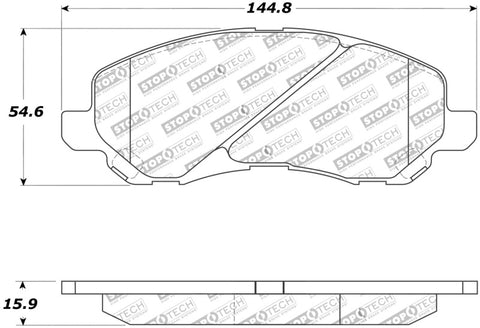 StopTech Street Touring 07-10 Jeep Compass/Patriot Front Brake Pads - 308.08660