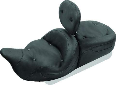 Mustang 08-21 Harley Electra Glide Std, Rd Glide, Rd King, Str Glide Touring 1PC Seat-Black - 79558