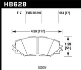 Hawk 05-07 Scion xA / 05-07 Scion XB HPS Street Front Brake Pads - HB628F.651
