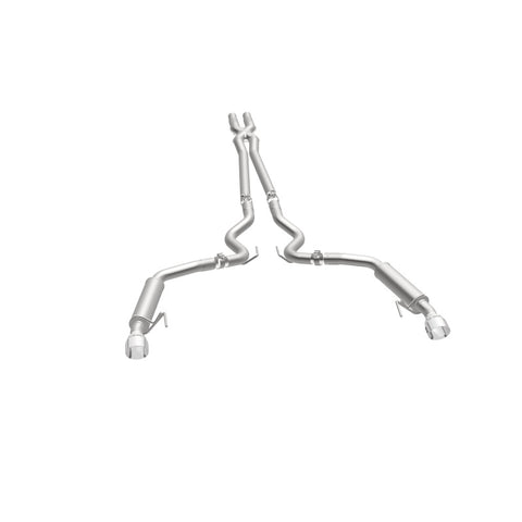 MagnaFlow Cat Back, SS, 2.5in, Competition, Dual Split Polished 4.5in Tips 2015 Ford Mustang V6 3.7L - 19099