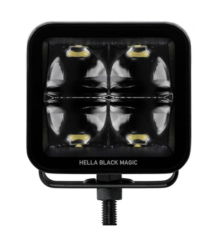 Hella Universal Black Magic 3.2in L.E.D. Cube Kit - Flood Beam (Long Range) - 358176821