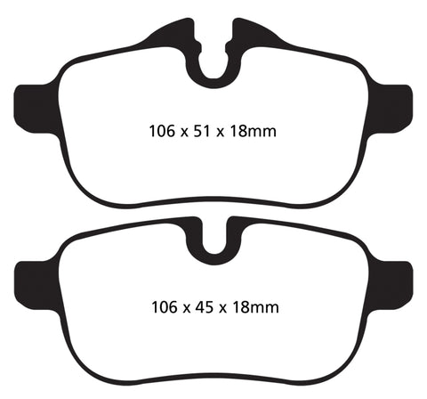 EBC 09+ BMW Z4 3.0 (E89) Redstuff Rear Brake Pads - DP32046C