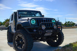 Oracle Jeep Wrangler JK 07-17 LED Waterproof Halo Kit - ColorSHIFT w/ Simple Controller - 3943-504