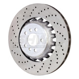 SHW 2020 BMW X5 M 4.4L Left Rear Cross-Drilled Lightweight Brake Rotor (34208074285) - BRL43507