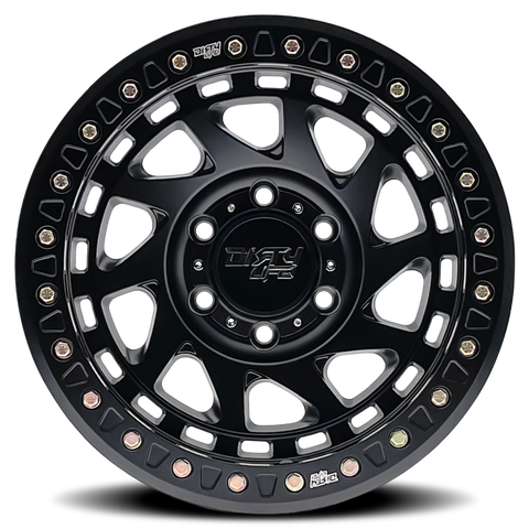 Dirty Life 9313 Enigma Race 17x9 / 8x170 BP / -12mm Offset / 125.2mm Hub Matte Black Wheel - 9313-7970MB12