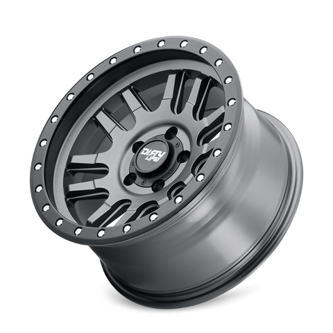 Dirty Life 9309 Canyon Pro 17x9/5x127 BP/-38mm Offset/71.5mm Hub Satin Graphite Wheel - Beadlock - 9309-7973MGT38