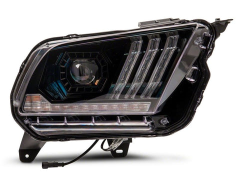Raxiom 10-12 Ford Mustang LED Projector Headlights SEQL Turn Signals- Blk Housing (Clear Lens) - 426685