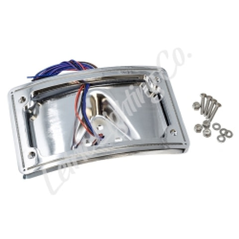 Letric Lighting 04-13 Sportster Perfect Plate Light Chrome Curved License Plate Frame - LLC-CPPL-C2