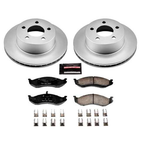Power Stop 90-99 Jeep Cherokee Front Z17 Evolution Geomet Coated Brake Kit - CRK2119