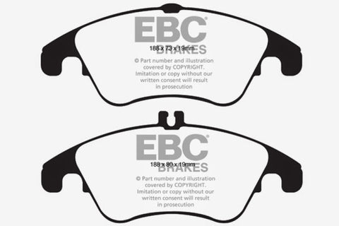 EBC 12+ Mercedes-Benz C250 Coupe 1.8 Turbo Sport Edition Redstuff Front Brake Pads - DP31991C