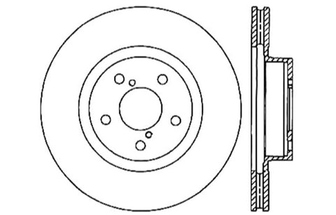 StopTech Subaru 14-18 Forester / 05-14 Legacy / 10-14 Outback Drilled Left Front Cryo Rotor - 128.47024CL