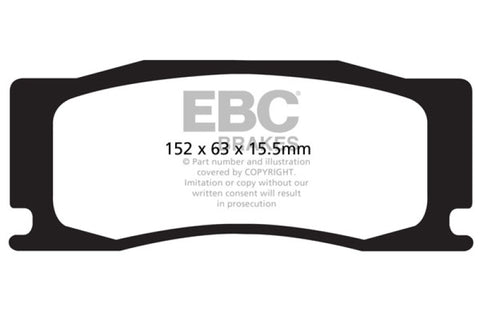EBC 08-09 Jaguar XKR 4.2 Supercharged (Portfolio) Yellowstuff Front Brake Pads - DP42111R