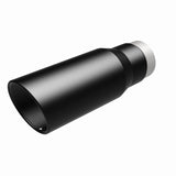 MagnaFlow Tip Stainless Black Coated Single Wall Round Single Outlet 5in Dia 3.5in Inlet 14.5in L - 35237