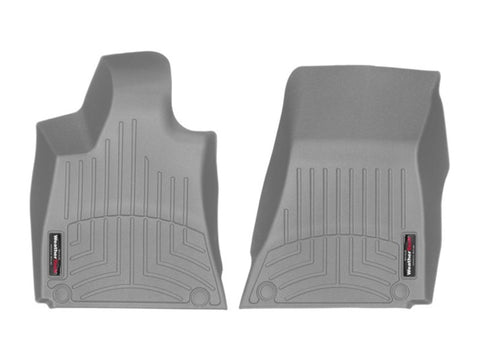 WeatherTech 2016 + Maserati Ghibli Rear Wheel Drive Style 1 Grommet Front FloorLiner - Grey - 468831