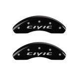 MGP 4 Caliper Covers Engraved Front & Rear MGP Yellow Finish Black Char 2007 Honda Civic - 20223SCIVBK