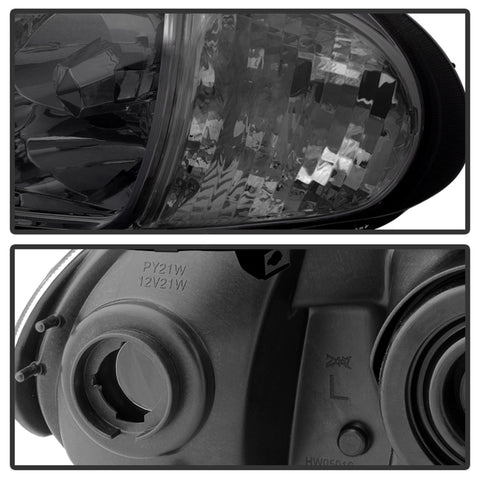 xTune Honda Del Sol 93-97 1Pc Crystal Headlights Smoke HD-ON-HDEL93-1P-SM - 5013439