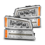 AlphaRex 03-06 Chevy Silverado 1500/2500HD/3500HD/Avalanche Chrome NOVA LED Proj Headlights - 880255