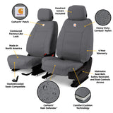 Covercraft 24-26 Toyota Tacoma Carhartt Super Dux PrecisionFit Custom 2nd Row Seat Covers - Gravel - GTT4385COGY