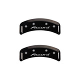 MGP 4 Caliper Covers Engraved Front Accord Engraved Rear Accord Black finish silver ch - 20130SACCBK
