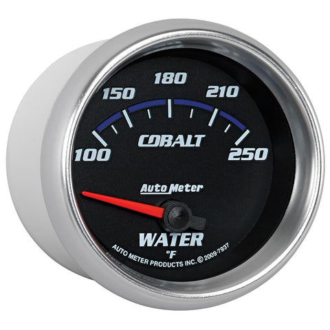 Autometer Cobalt 66mm 100-250 Degree F Electric Water Temperature Gauge - 7937