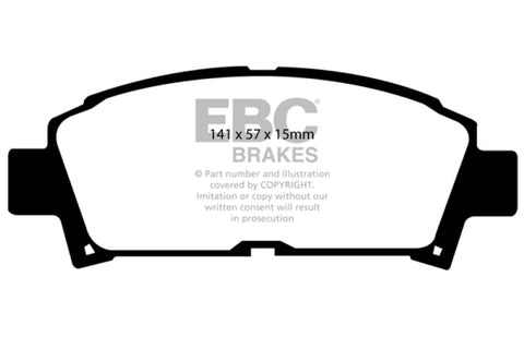 EBC 93-95 Toyota MR2 2.0 Turbo Redstuff Front Brake Pads - DP3995C