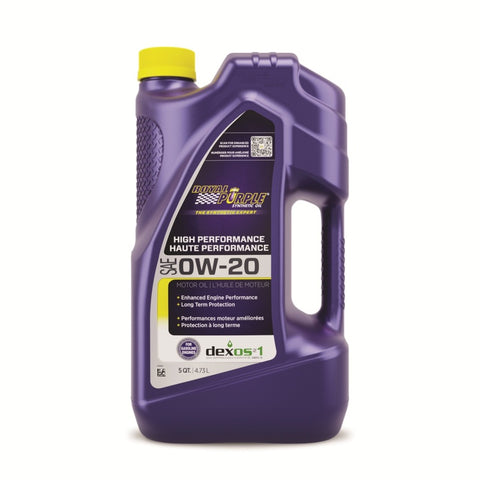 Royal Purple Synthetic High Performance 0W20 Motor Oil (Canada) - 5 Quart - 23020
