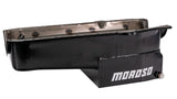 Moroso 86-Up Chevrolet Small Block (w/1 Pc Rear Main Seal) Wet Sump 7qt 7.5in Steel Oil Pan - Black - 21320