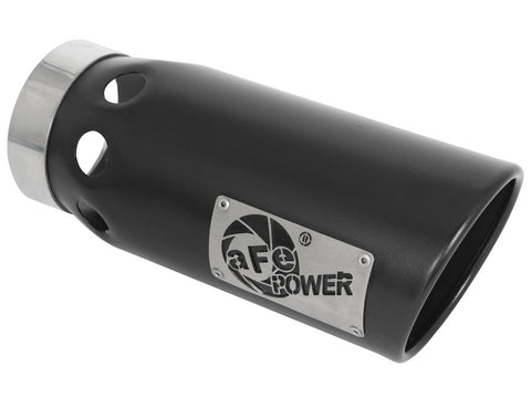 aFe Large Bore-HD 4in 409SS DPF-Back Exhaust System w/Black Tip 20 GM Diesel Trucks V8-6.6L (td) L5P - 49-44126-B