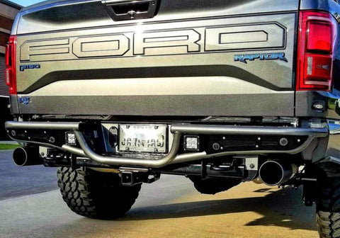 N-Fab RB-H Rear Bumper 17-18 Ford Raptor - Tex. Black - 1pc 1.75in Tubing - F18RB-H-TX