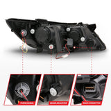 ANZO 2011-2013 Kia Optima Projector Headlights w/ Halo Black (CCFL) - 121460