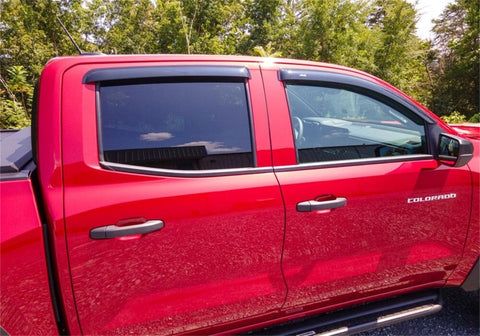 AVS 2023 Chevrolet Colorado / GMC Canyon Ventvisor Outside Mount Window Deflectors 4pc - Smoke - 94218