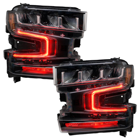 Oracle 19-21 Chevy Silverado 1500 RGB+W Headlight DRL Kit - ColorSHIFT w/o Controller - 1441-334
